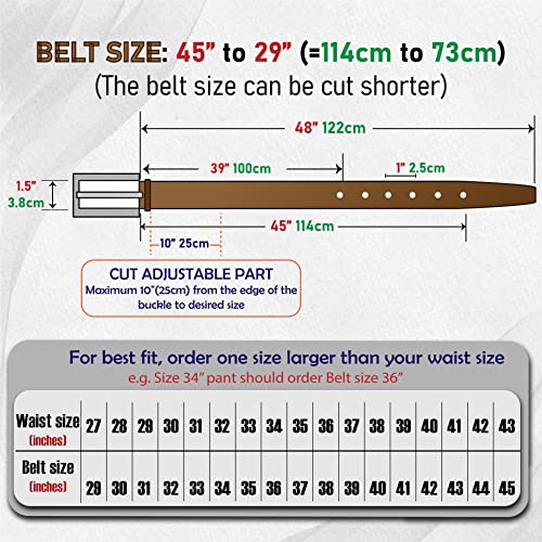 Image of vinacreations AIIigator Belt Leather Strap Belts 1.5 inch Width Adjustment Removal Buckle Jean Dress Croc Handmade
