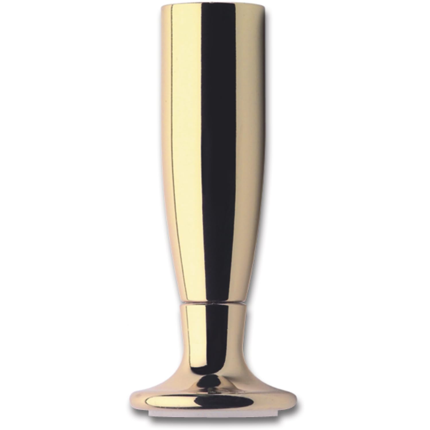 PORRO Torino Furniture Foot 10 cm Metal Table Foot with Internal Thread M22, Polished Brass, 100 mm