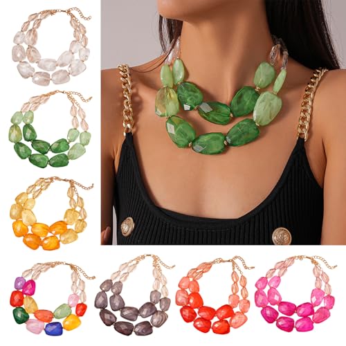 Cadena de clavícula irregular que no pesa: joyería bohemia ajustable antianudamientos 5