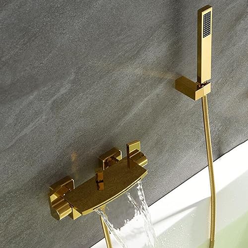 Robinet de bain cascade or pour sublimer vos moments de détente