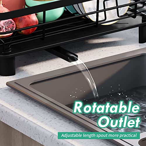 Xilidia Dish Drying Rack, Dish Racks For Kitchen Counter,Large Capacity Kitchen Dish Rack With Utensil Holder And Extra Dish Drying Mat #TOP5