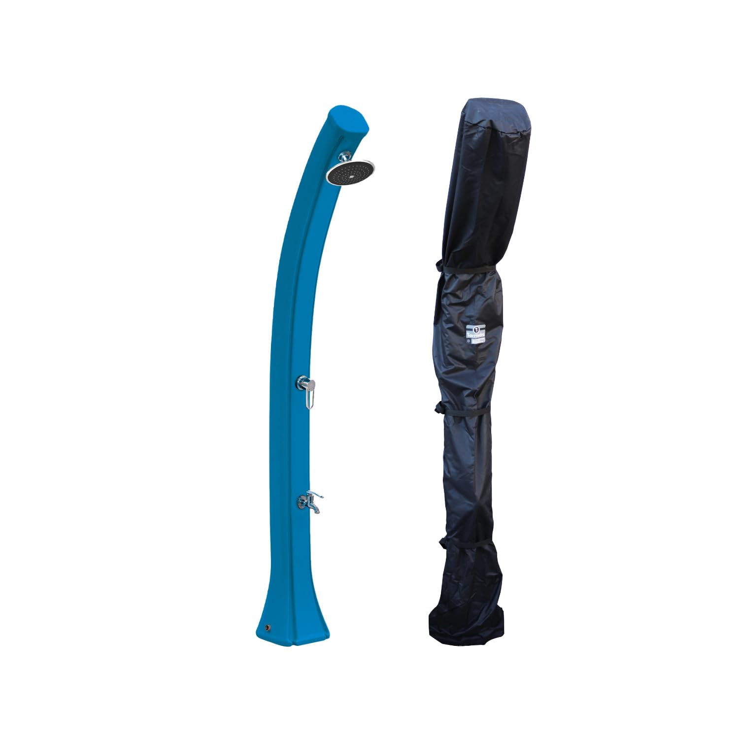 Formidra - Pack Douche Solaire Happy 4x4 44L avec Housse - Bleu - Douche extérieure Piscine et Jardin - DS-H422BLCOV - 26 x 29 x 229cm