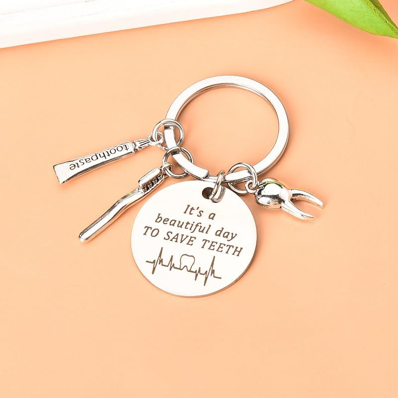Dentist Dental Assistant Gifts for Women Men Coworkers Inspirational Dental Hygienist Technician Gift Keychain Dentist Birthday Christmas Gifts for Dental Student Graduation Gifts Dental Accessories image 5