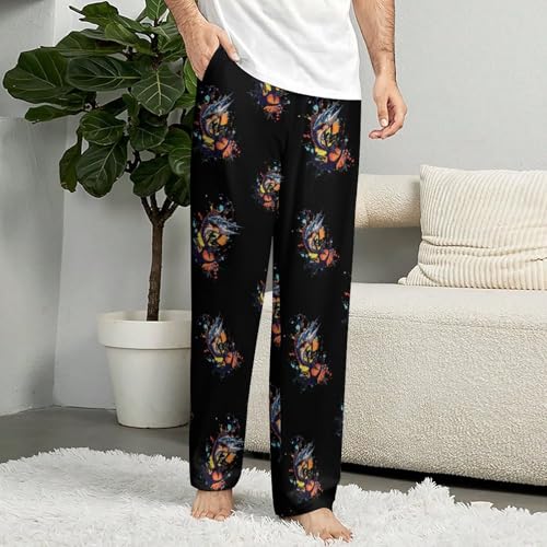 Sailfish Watercolor Men's Pajama Pants Lightweight Pjs Bottoms Sleep Lounge Pant with Pocket Drawstring4