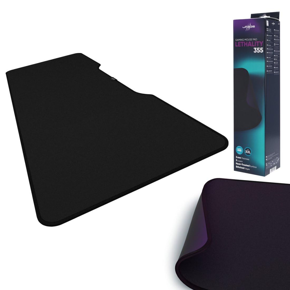 uRage Gaming-Mauspad Lethality 355, schwarz