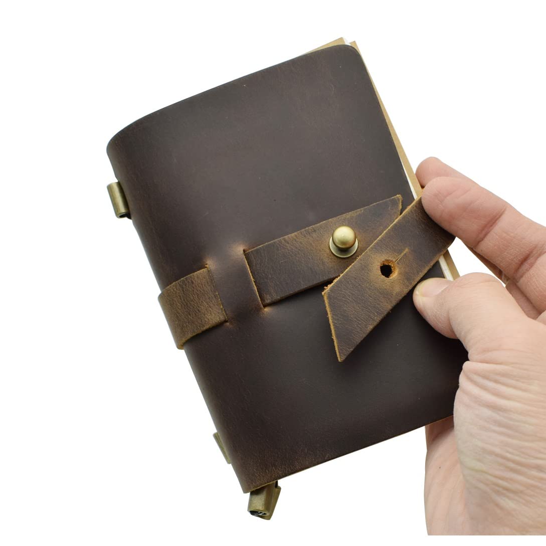 Ręcznie robiony skórzany notes podróżny notatnik notatnik biznesowy szkoła biuro artykuły papiernicze (A 13 cm)