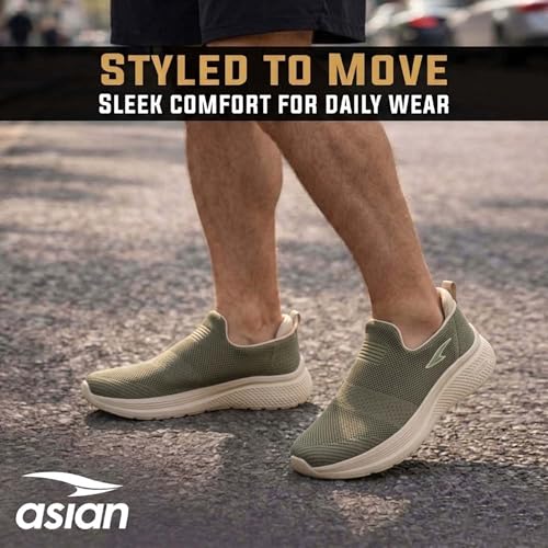 Image of ASIAN Wonderwalk-22 Men's Walking Shoes with Soft Memory Foam Insole, Breathable Knit Upper & Lightweight Bouncy EVA Sole | Ideal for Casual Wear, Jogging, & Travel