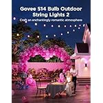 Govee S14 Bulb Outdoor String Lights 2, 96ft Smart RGBIC Warm White Patio Lights with 15 LED Bulbs, 111 Scene Modes for Outdoor Decor, Upgraded IP66 Compatible with Alexa, Google, Matter, APP Control - Image 3