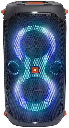 Image of (Refurbished) JBL PartyBox 110 by Harman Portable Bluetooth Party Speaker with Adjustable Bass, Dynamic Light Show, 12 Hours Playtime, IPX4 Splashproof, Guitar & Mic Inputs (160 Watt, Black)
