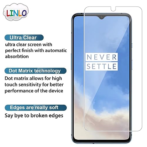Image of Tempered Glass Screen Protector Compatible for OnePlus 7T with Full Screen Coverage; Except Edges and Easy Installation Kit(Transparent), Pack of 1