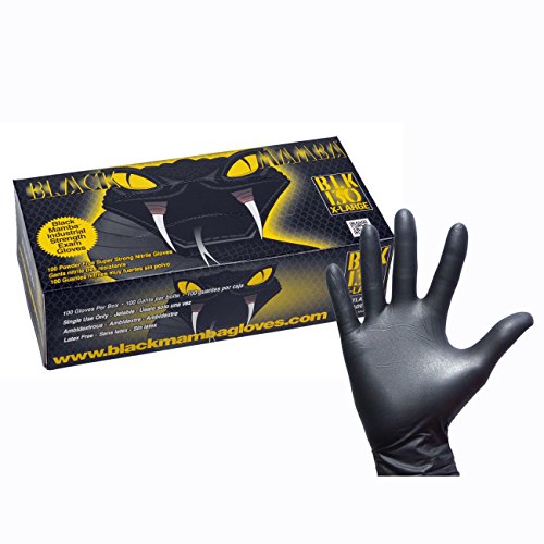 Preisvergleich Produktbild Black Mamba Nitrilhandschuhe / Werkstatthandschuhe, Box mit 100 Stück