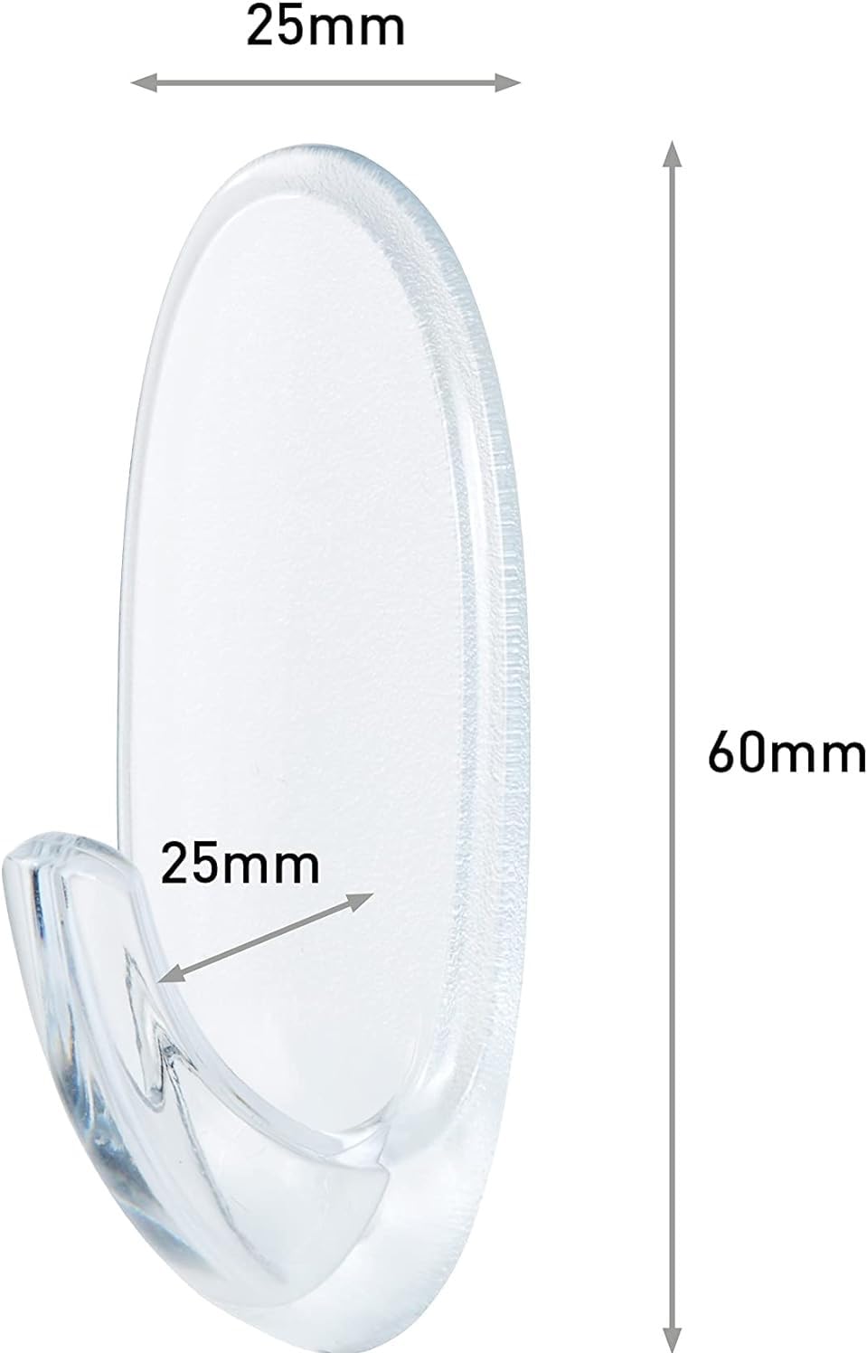 Command Ganci ovali trasparenti medi con linguette trasparenti, set di 7 ganci e 10 linguette, per appendere e decorare senza rovinare