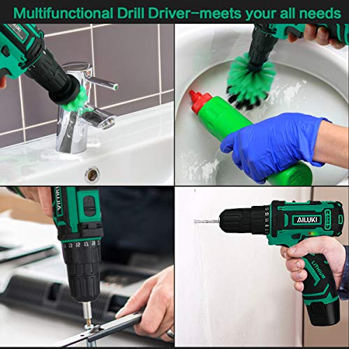 Cordless Drill Driver Kit,67Pcs 12V Drill Set Lithium-Ion Battery,Magnetic Wristband Brushes Tape Measure,Max Drill 280 In-Lb Torque,3/8'' Keyless Chuck,25+1 Metal Clutch And Built-In Led #TOP4