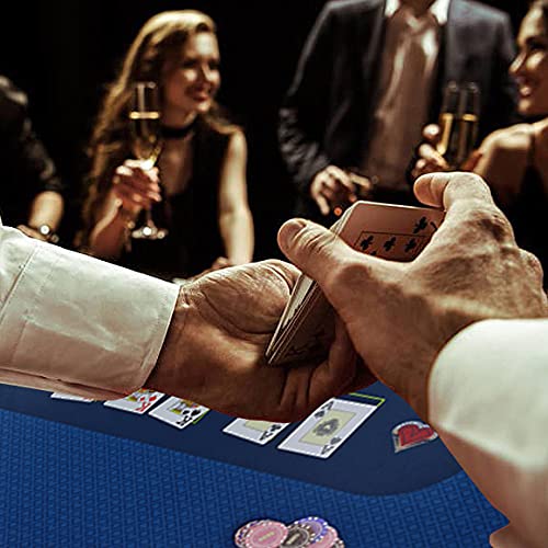 Waliken Tabletop Poker Felt 36"X72" For Texas Holdem And Blackjack Layout Poker Table Top Mat, Double-Sided Design Large Rectangular Surface #TOP2