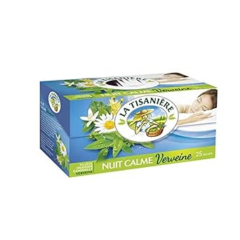 La Tisaniere French Tisane - 25 Counts Nuit Calme Verveine ليلة هادئة فيربينا