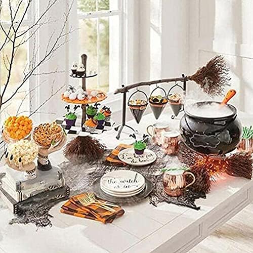 Halloween Candy Bowl, Candy Serving Bowls, Reusable Witch Alchemy Furnace Shape Synthetic Resin Trick Treat Halloween Candy Snack Fruit Dish Holders Tableware Party Supplies Decorations