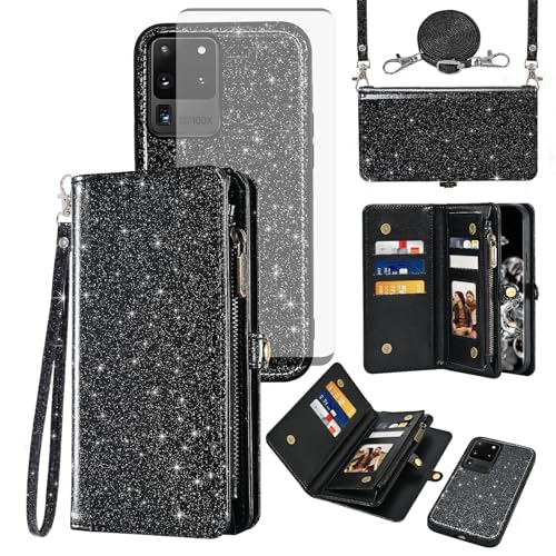 Étui Samsung S20 Ultra anti-choc avec fermeture éclair et verre trempé inclus