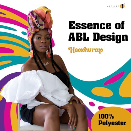 Essence of ABL Design Headwrap, Polyester & cotton Blend Hair Wrap, Lightweight Head Scarf for Women, Scarves and Head Coverings, Stylish Hair Scarves and Wraps for Women's Hair2