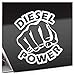 Kiwistar Diesel Power Schlag Faust 10 x 12 cm IN 15 Farben - Neon + Chrom! Sticker Aufkleber