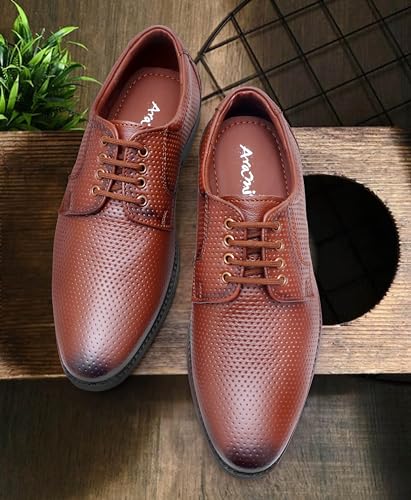 Image of ARAMISH Boy's Genuine Leather Derby Lace Up Formal Shoes