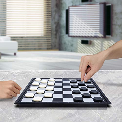 Juego de Damas Magnético de Viaje con Tablero Plegable miniatura 5