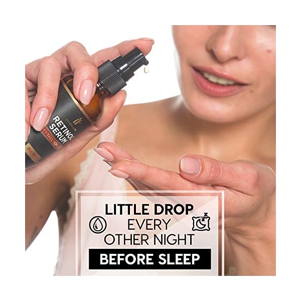 Retinol-serum-for-face-2oz-with-Hyaluronic-Acid-Vitamin-A-and-E-Aloe-Vera-Anti-aging-moisturizer-Fade-Dark-Spots-Clinical-Strength-Formula-by-InstaSkinCare InstaSkincare DOUBLE SIZED (2Oz) Retinol Serum for Face with Hyaluronic Acid + Vitamin E and A + Aloe Vera Anti-Aging Serum Pore Tightener Fade Dark Spots Clinical Strength Formula