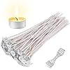 VIEVRE 100 Stück Kerzendocht Set, 15CM Kerzendochte für Kerzen mit Kerzendocht zentriergerät, Rauchfrei Kerzendocht…