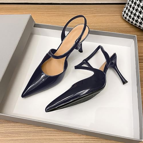sarawill Women's Pointed Closed Toe Slingback Pumps Comfort Slip On Heeled Sandals Dress Wedding Party Stiletto Heels for Women2