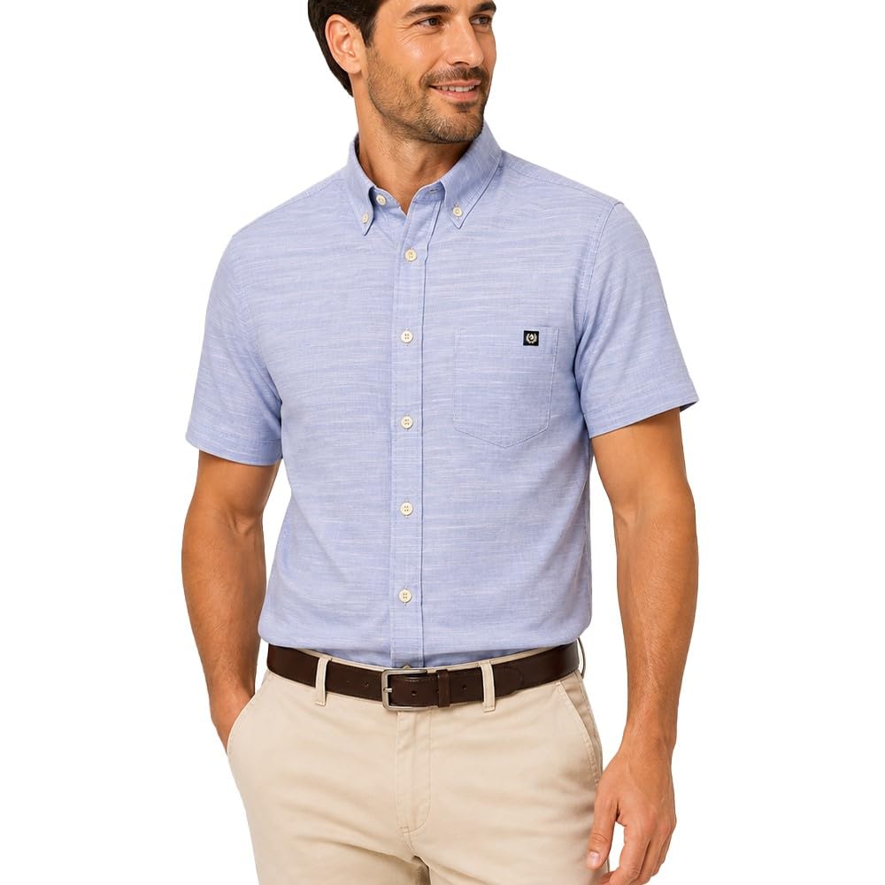 Camicia Uomo Manica Corta Button-Down vestibilità Classica 15357-254