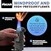 XIKAR Tactical Triple Jet Butane Torch Lighter – Refillable Butane Lighter with EZ-View Fuel Window, Wind Resistant Adjustable Flame, Pocket Clip – Premium Lighter for Outdoor Use – Black