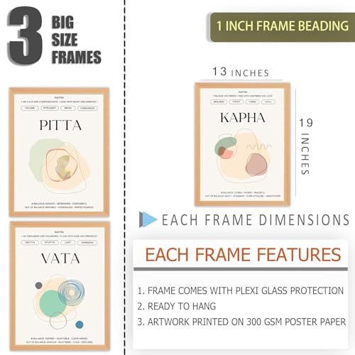 Image of Gamya Spiritual Big Aesthetic Framed Meditation Affirmation Motivational Posters For Living Room, Bedroom Office Wall Decor, Dopamine art /Girls Boys Gift Item (13x19 Inches) (MANTRAS)