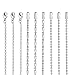 JOERICA 9PCS Stainless Steel Chain Necklace for Men Women Chain Necklace 24inches
