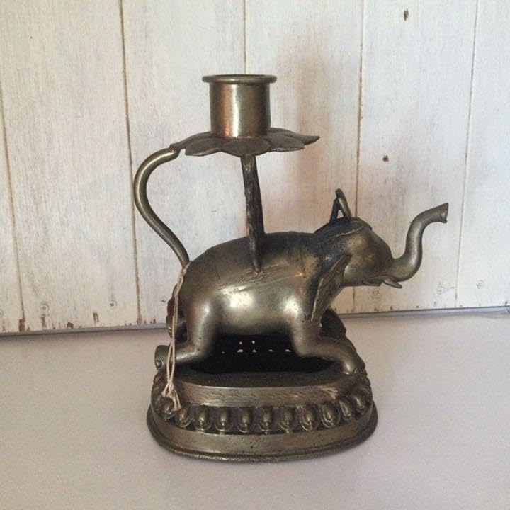 アンティーク　象のキャンドルスタンド　レトロ　金物 Amazon.co.jp: ヴィンテージ 象のキャンドルスタンド レトロ