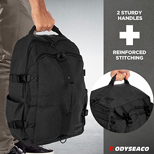 Odyseaco QM1457 Canvas Backpack For Men Women thumb #3