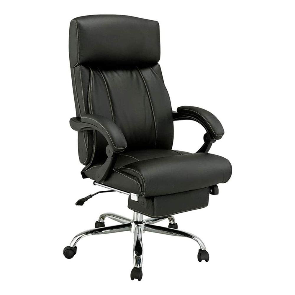 iumLeap Leather Boss Chair Reclining Lazy Chair Office Chair Flat Lay Executive Chair Computer Chair 360 Degree Swivel