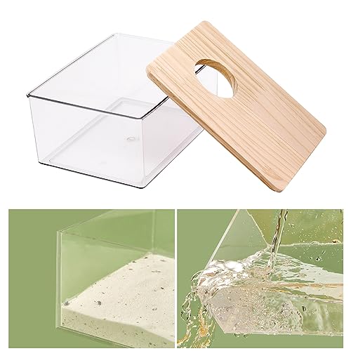 MoYouno Hamster Sand Bath,Transparent Acrylic Sand Bath Box and Pet Bath,Container With Ladder,Pet Supplies,Small Animal Pet Sauna Toilet,for Guinea Pig Chipmunk or Other Small Pets (rectangle) - Image 3