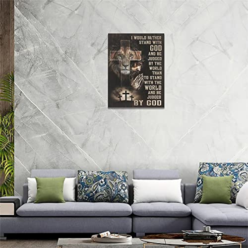 Tourrest Jesus Lion Wall Art Lion Of Judah Pictures Poster Scripture Bible Verse Wall Decor Christian Religious Canvas Prints Framed Artwork For Bedroom Living Room Church #TOP4