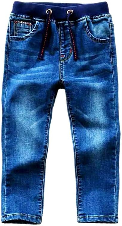 GenericKids Jeans Trouser Classic Stritchable Solid Design Denim Pants جينز اطفال