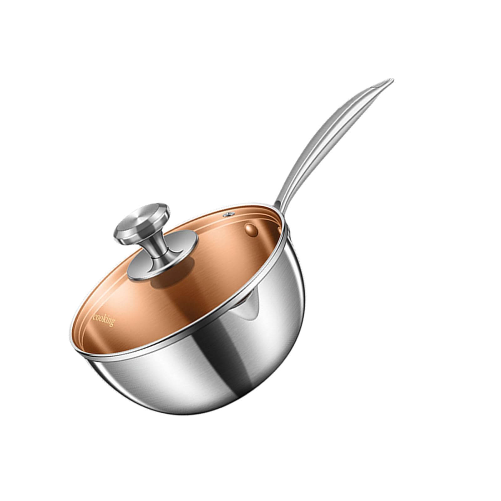 Jazuaiao Multifuntional Small Soup Pots 304Stainless Steel Cooking Pots Practical Small Cookware Cooking Tool for Kitchen Kitchen Cookware