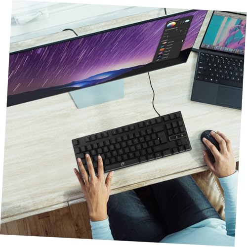 Clavier mécanique pour ordinateur et jeux avec touches rétro-éclairé arc-en-ciel - 4