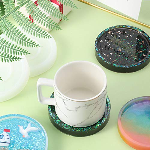 Patelai PATELAI-COASTER MOLD-01 Diy Round Silicone Coaster Mold Big Silicone Coaster Mold Epoxy Resin Coaster Molds Silicone Resin Casting Molds thumb #6