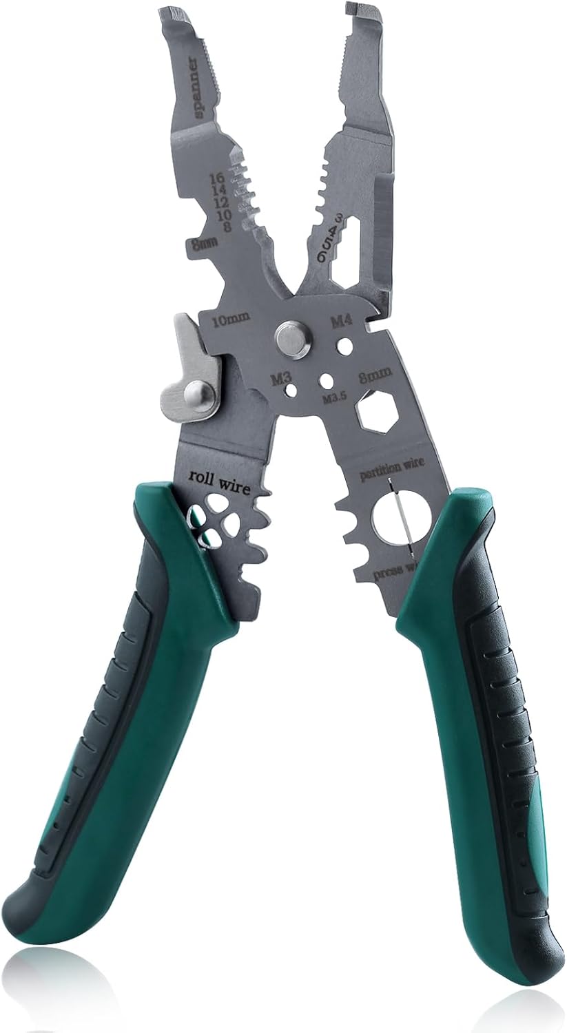 10-IN-1 Multifunctional Wire Stripper Crimper Wire Stripper Crimping Tool Cable Crimper Crimping Professional Electrical Stripping Hand