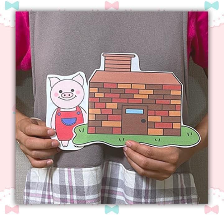 ［パネルシアター特大カット済］3匹の子ぶた さんびきのこぶた 312