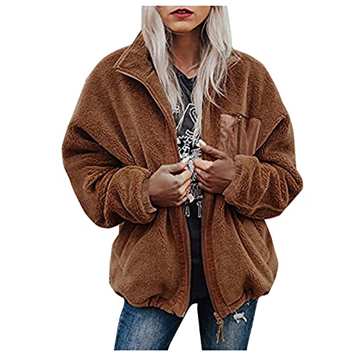 Generisch Damen warme, verdickende Oberbekleidung mit Taschen, übergroßes...