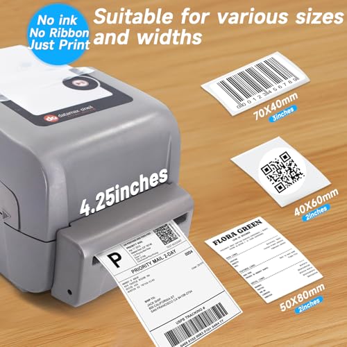 Image of GETPARTS EA2-00-1J005A01 Datamax E-Class E-4205A Mark III Advanced Label Printer Cutter Model 4 IPS Ethernet USB2.0 &Serial Interface+Parallel, No Ribbon Required