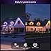 Philips Hue Festavia 150ft Permanent Outdoor String Lights, 80 Dimmable Lights, 55 Lumens Each, Weatherproof, Water-Resistant, White Wire, Color Ambience, Bridge Required
