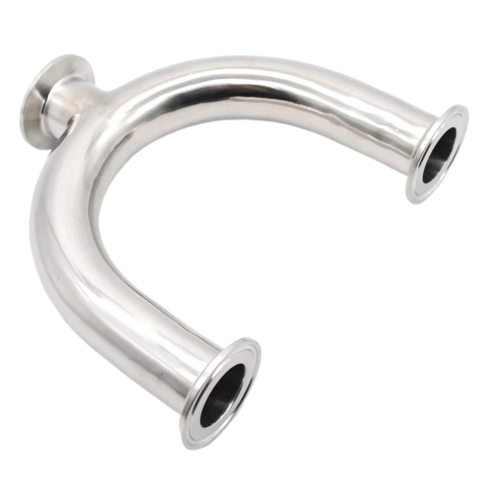 DHKKEBXDK 1.5" Tri Clamp & Pipe OD 19/25/32/38mm U Shaped Return Bend 3 Way SUS Fitting Spliter(32mm Ferrule 50.5)