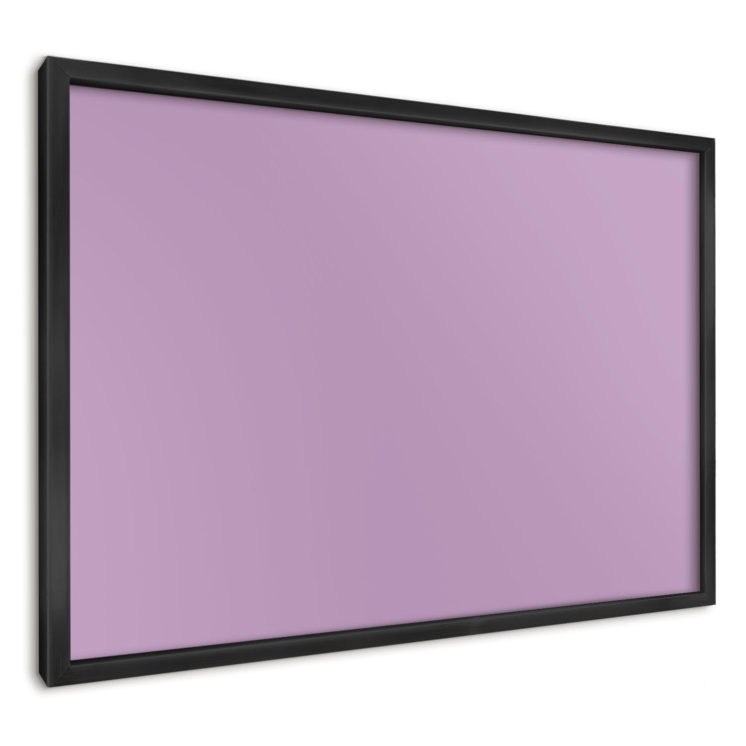 Panel Magnético Informativo 60x40 cm | con Marco Negro | Morado Claro | Montaje Fácil | Pizarra de Pared | Para Restaurante y Bar | Expositor para Menú, Ofertas del Día