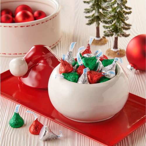 HERSHEY'S KISSES Milk Chocolate Candy, Christmas Bulk Candy Bag, 35.85 oz | Bulk Holiday Candy, Individually Wrapped, Great for Gifts, Parties, Stocking Stuffers, Festive Red and Green Foils - image 7