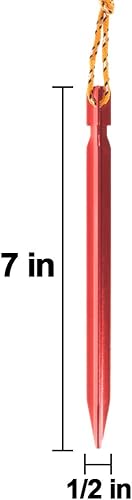 Miniatura 2 de Búnker al aire libre 12 unidades 7 pulgadas ligero Tri-Beam aluminio al aire libre tienda de campaña estacas clavijas con cordones de tracción